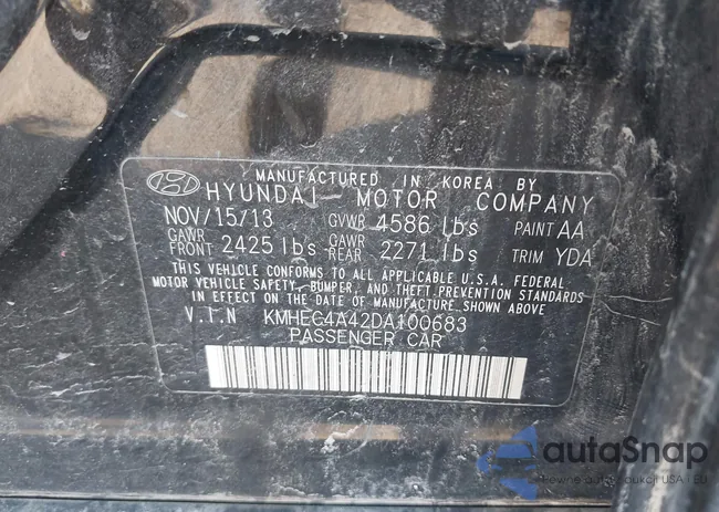 KMHEC4A42DA100683: 43204541