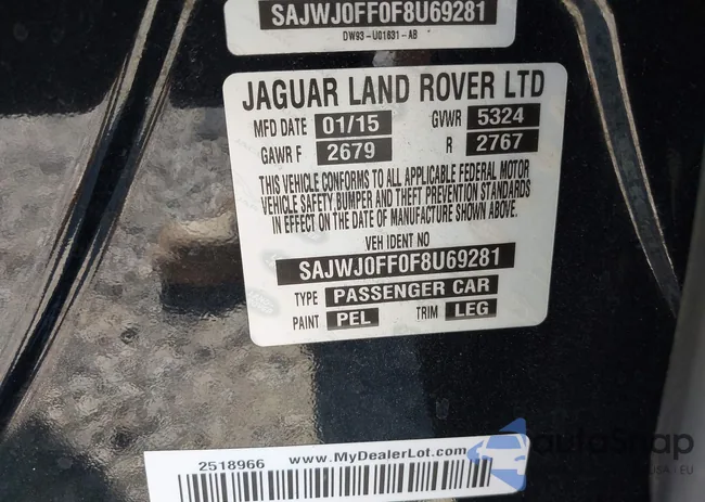 SAJWJ0FF0F8U69281: 43203557