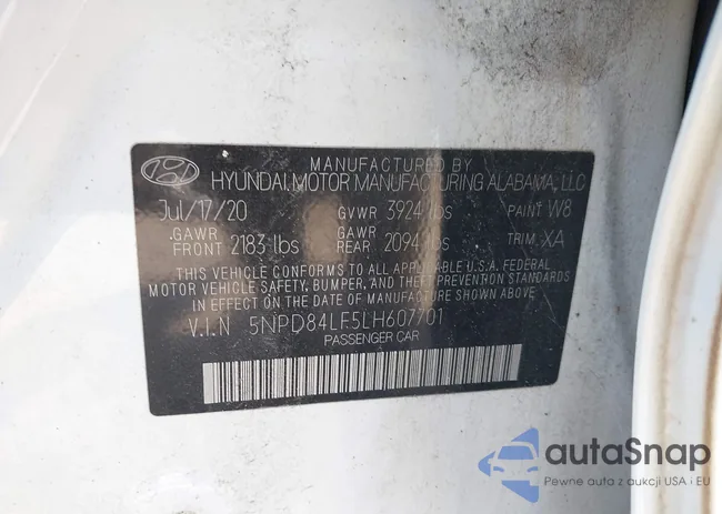 5NPD84LF5LH607701: 43203594