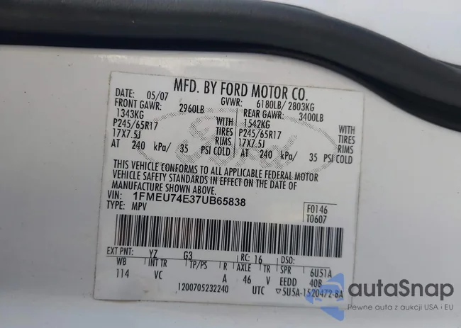 1FMEU74E37UB65838: 43203605