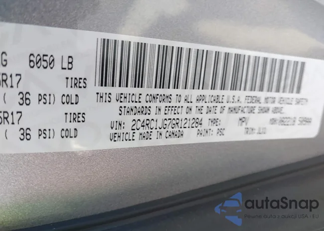 2C4RC1JG7GR121284: 43203634