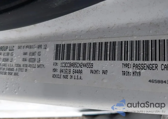 1C3CCBAB5CN244559: 43203673