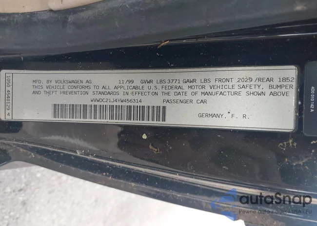 WVWDC21J4YW456314: 43203798