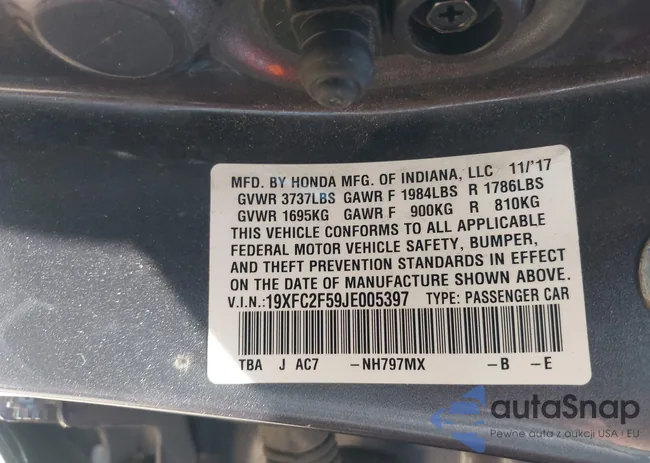 19XFC2F59JE005397: 43203887