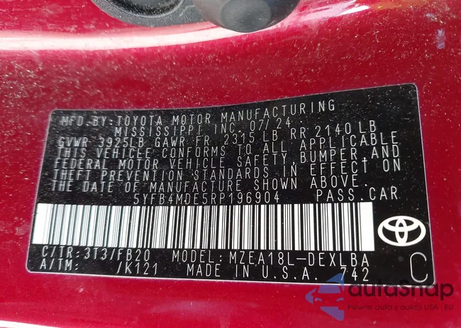 5YFB4MDE5RP196904: 43203892