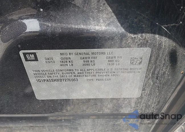 1G1PA5SHXD7276963: 43203899