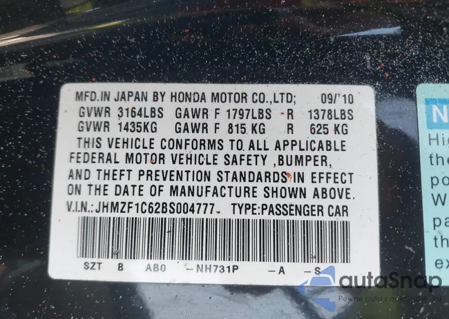 JHMZF1C62BS004777: 43203930