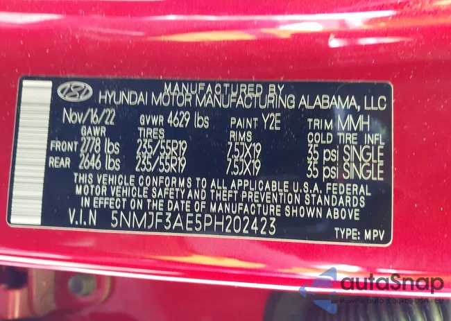 5NMJF3AE5PH202423: 43204979