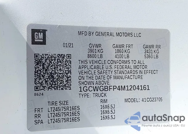 1GCWGBFP4M1204161: 43204980