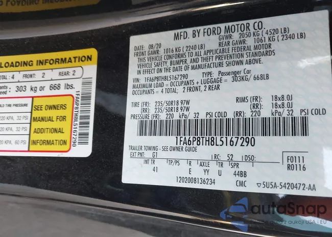 1FA6P8TH8L5167290: 43205034