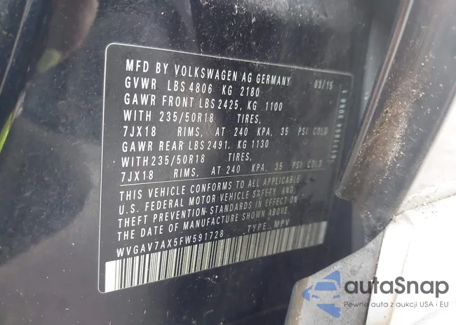 WVGAV7AX5FW591728: 43205069