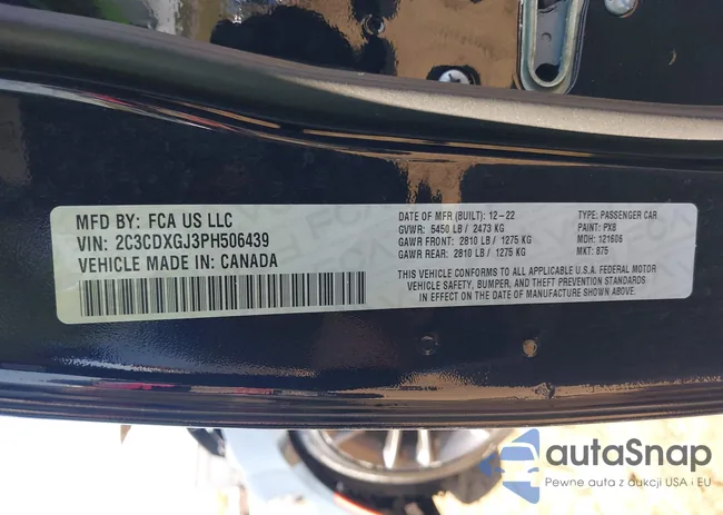 2C3CDXGJ3PH506439: 43205260