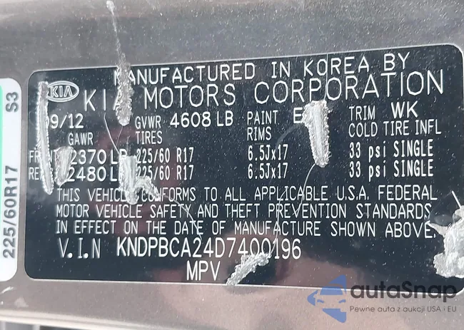 KNDPBCA24D7400196: 43205429