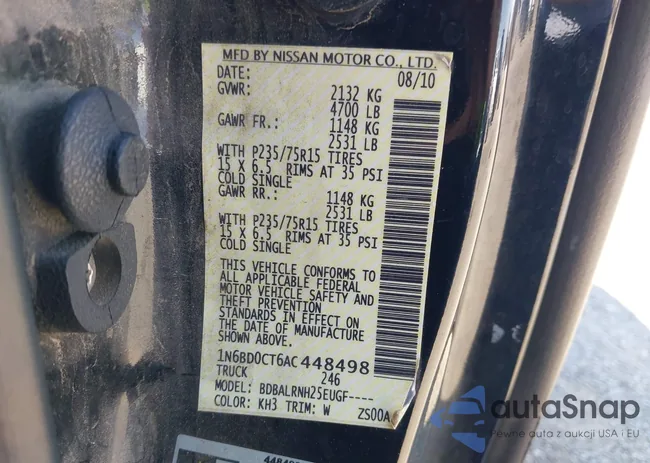 1N6BD0CT6AC448498: 43205466