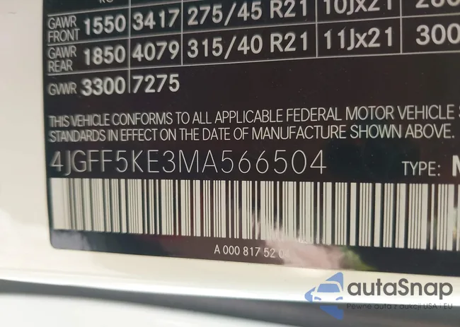 4JGFF5KE3MA566504: 43205479
