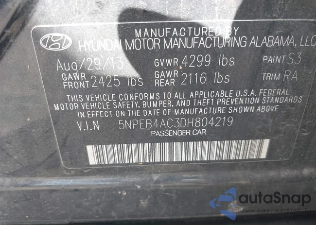 5NPEB4AC3DH804219: 43205531