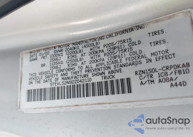 5TEVL52N92Z042110: 43204548