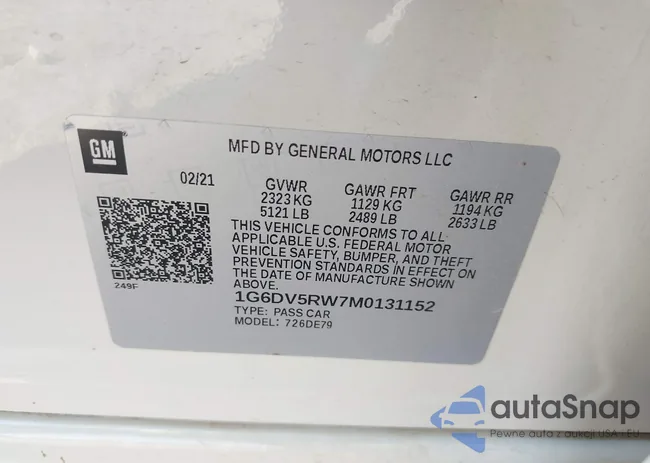 1G6DV5RW7M0131152: 43204748