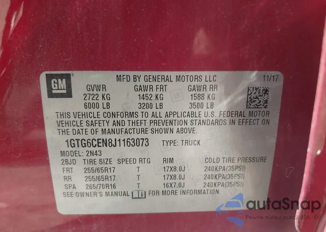 1GTG6CEN8J1163073: 43204782