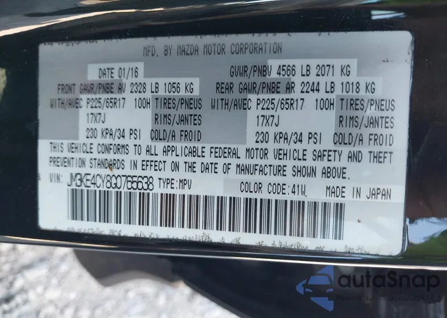 JM3KE4CY8G0765638: 43204823