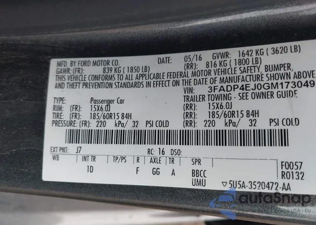 3FADP4EJ0GM173049: 43204930