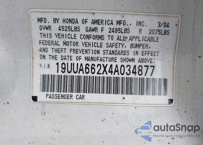 19UUA662X4A034877: 43206084