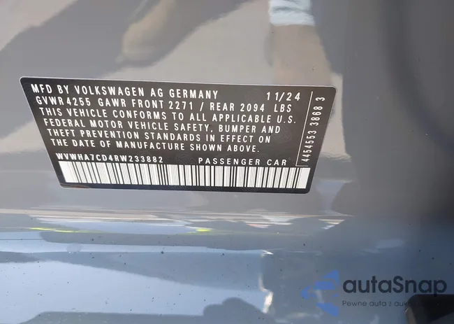 WVWHA7CD4RW233882: 43206291