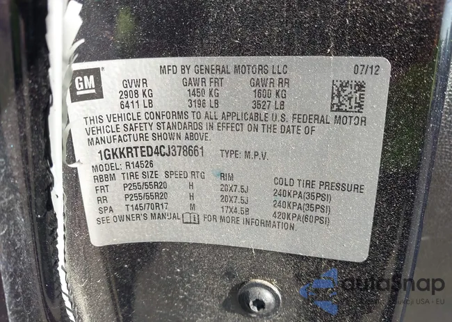 1GKKRTED4CJ378661: 43206331