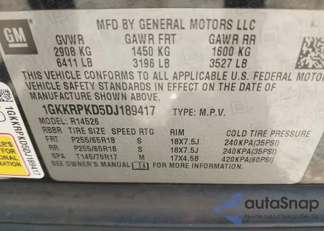 1GKKRPKD5DJ189417: 43206373