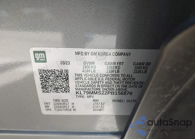 KL79MMS22PB156876: 43206374