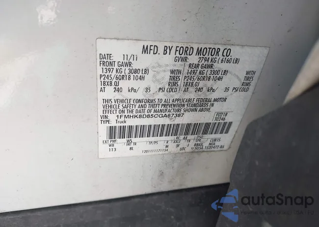 1FMHK8D85CGA67387: 43206455