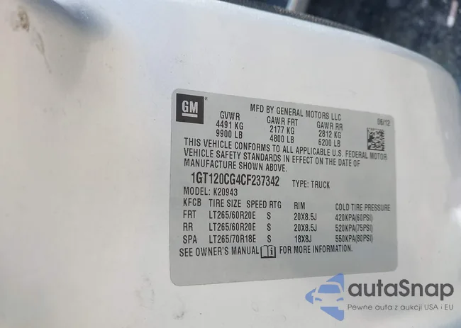 1GT120CG4CF237342: 43206494