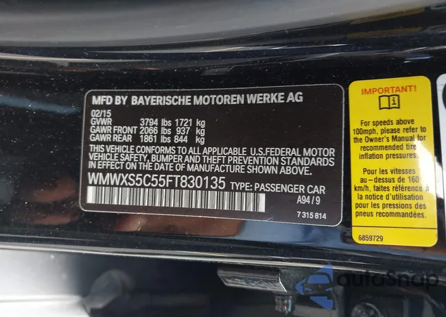 WMWXS5C55FT830135: 43206498