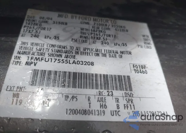 1FMFU17555LA03208: 43205586