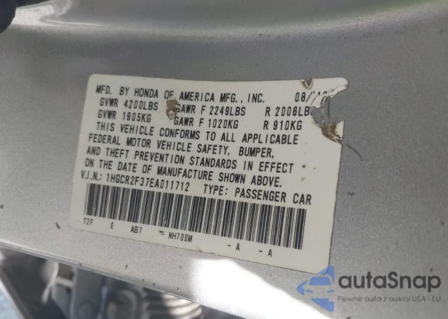 1HGCR2F37EA011712: 43205684