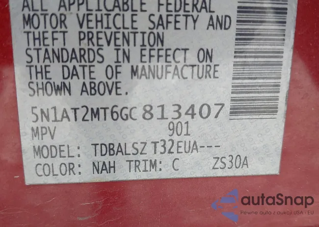 5N1AT2MT6GC813407: 43205725