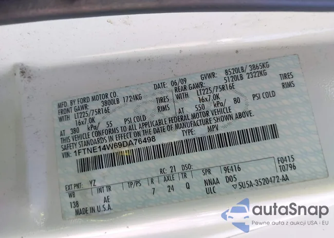 1FTNE14W69DA76498: 43205742