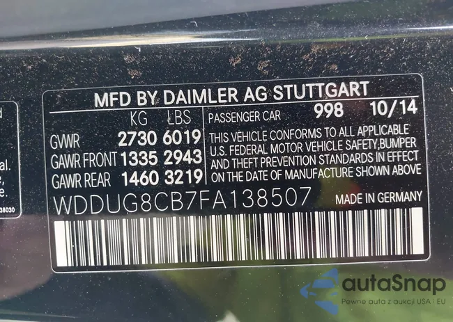 WDDUG8CB7FA138507: 43205826