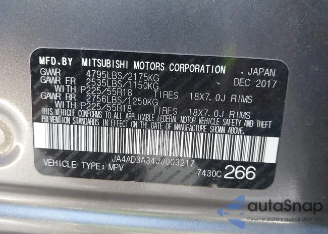 JA4AD3A34JJ003217: 43205854