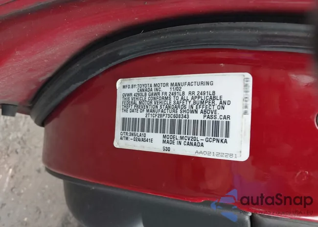 2T1CF28P73C608343: 43205929