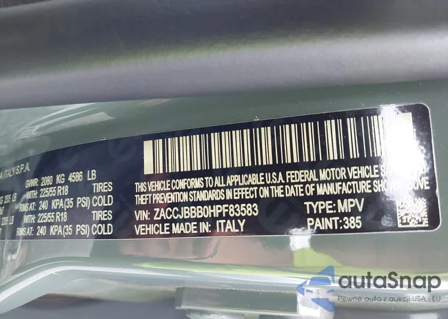 ZACCJBBB0HPF83583: 43207148