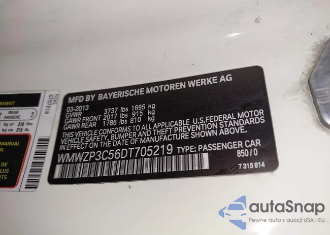 WMWZP3C56DT705219: 43207183