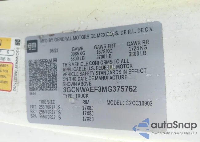 3GCNWAEF3MG375762: 43207313