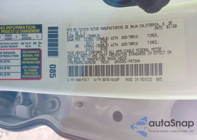 3TMCZ5AN5LM329238: 43207328