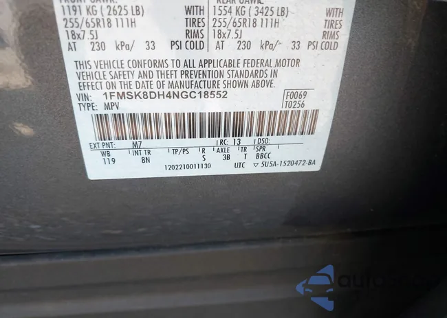 1FMSK8DH4NGC18552: 43207423