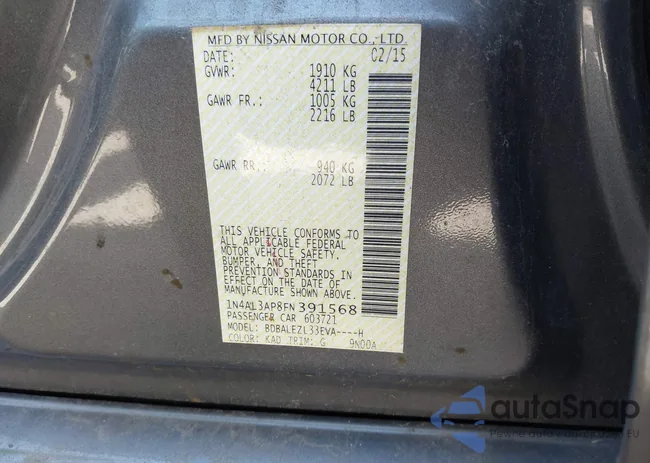 1N4AL3AP8FN391568: 43207424