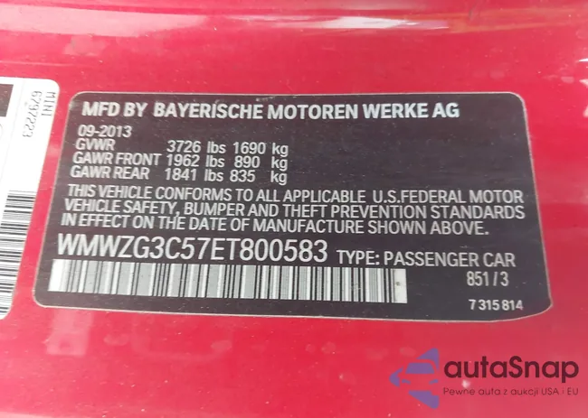 WMWZG3C57ET800583: 43207447