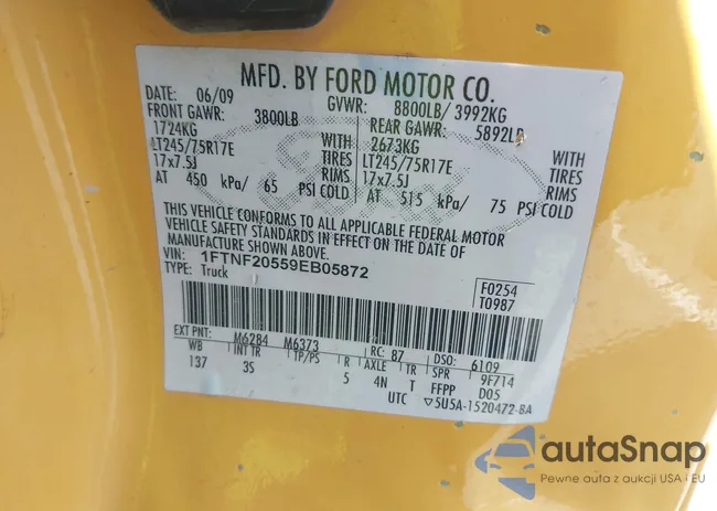 1FTNF20559EB05872: 43207477