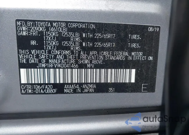 JTMP1RFV9KD041466: 43206676