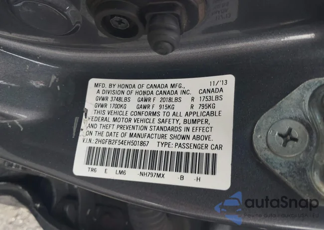 2HGFB2F54EH501867: 43206700